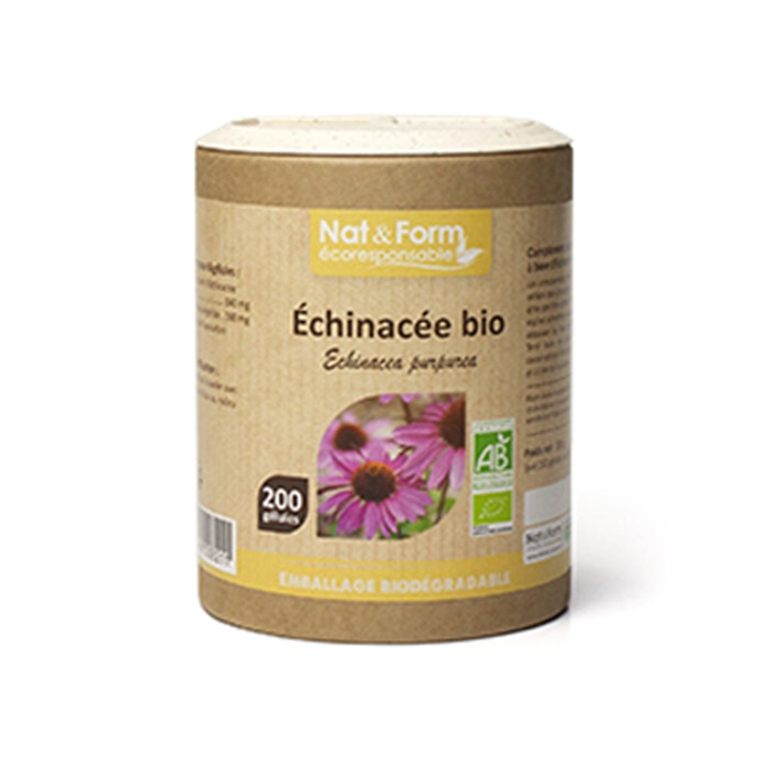 Nat&Form Echinacee Bio 200 Gélulas Vegetales Nat&Form