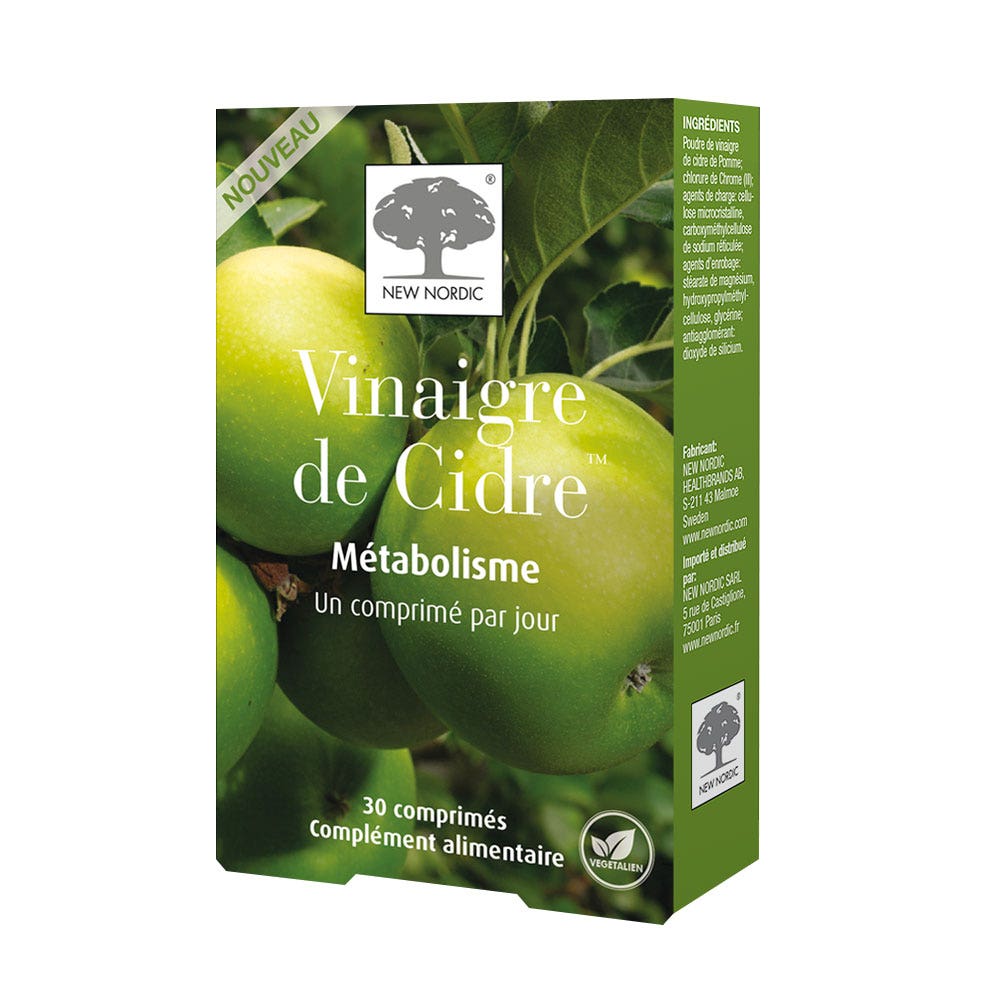 New Nordic Vinagre de Sidra 30 Comprimidos Metabolismo