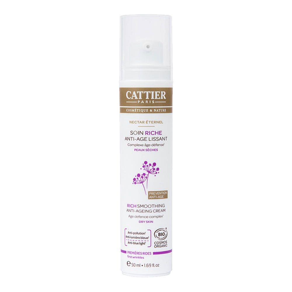 Cattier Antiedad Crema rica alisadora pieles secas Bio Nectar Eternel 50ml