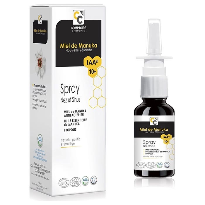 Iaa10+ Spray nasal de miel de Manuka para los senos nasales 15 ml Comptoirs Et Compagnies