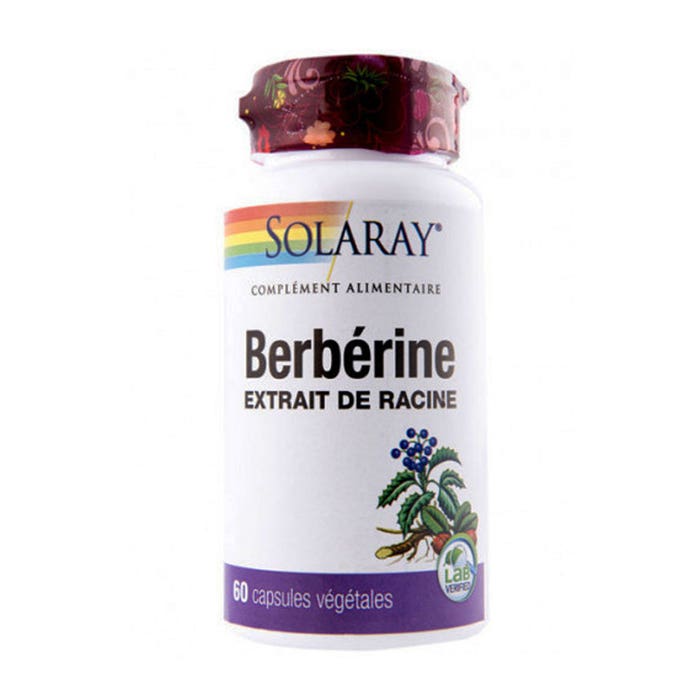 Berberina 60 Cápsulas Extracto de Raíz Solaray