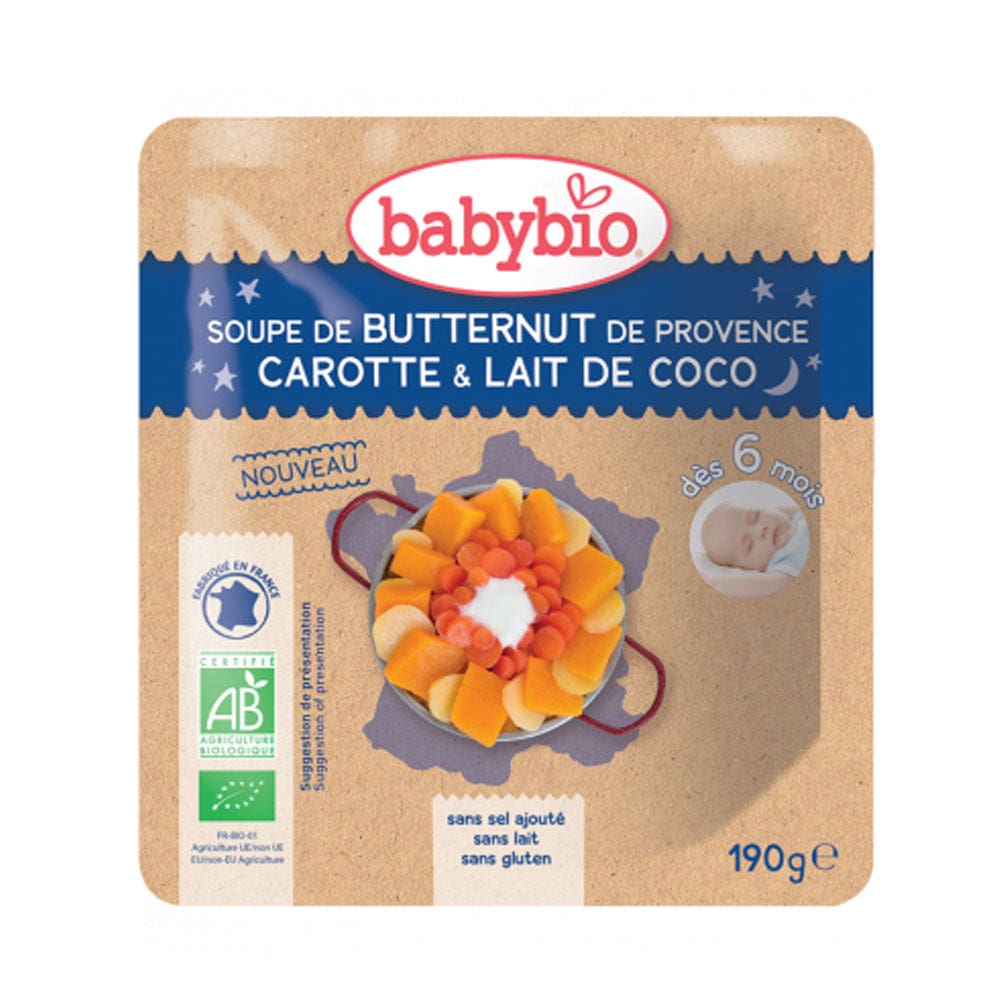 Babybio Sachet Sopa Ecológica Buenas Noches 6 Meses y Más 190g