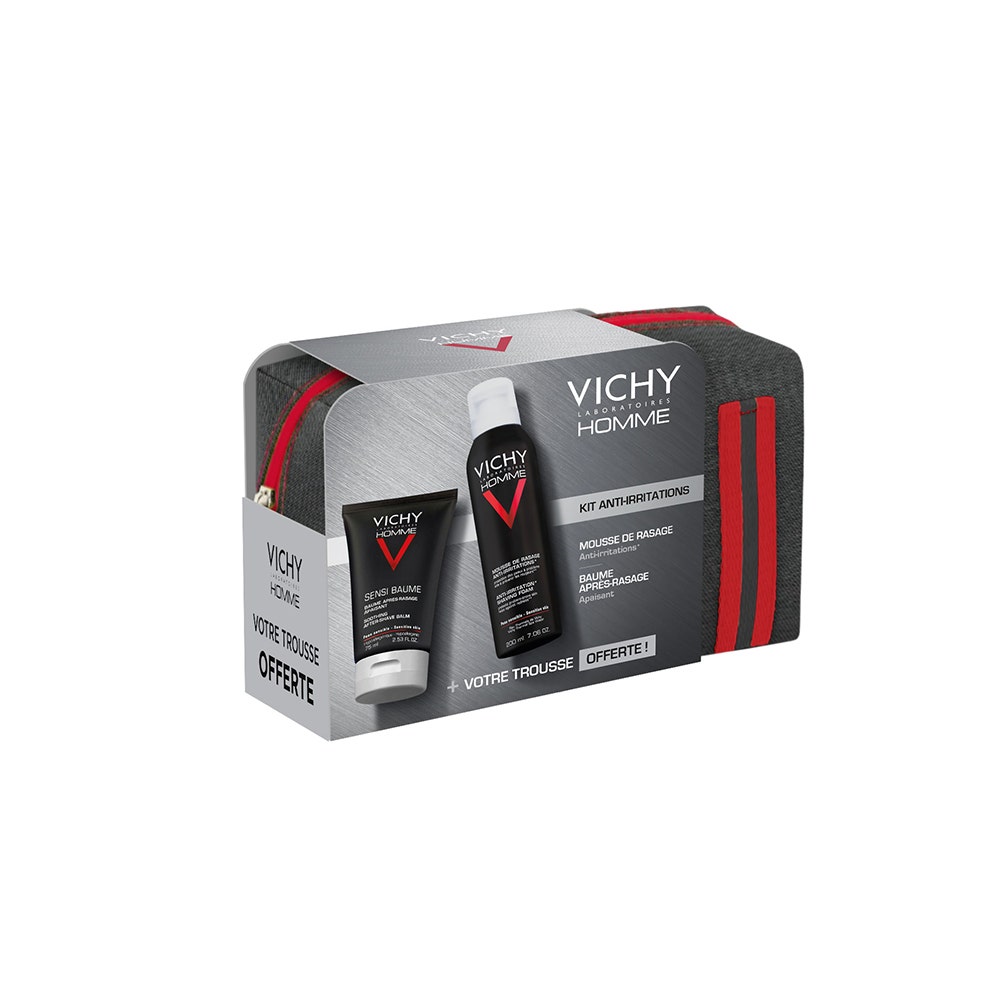 Vichy Hombre Neceser Antiirritaciones Espuma de afeitar + Bálsamo after shave 275ml
