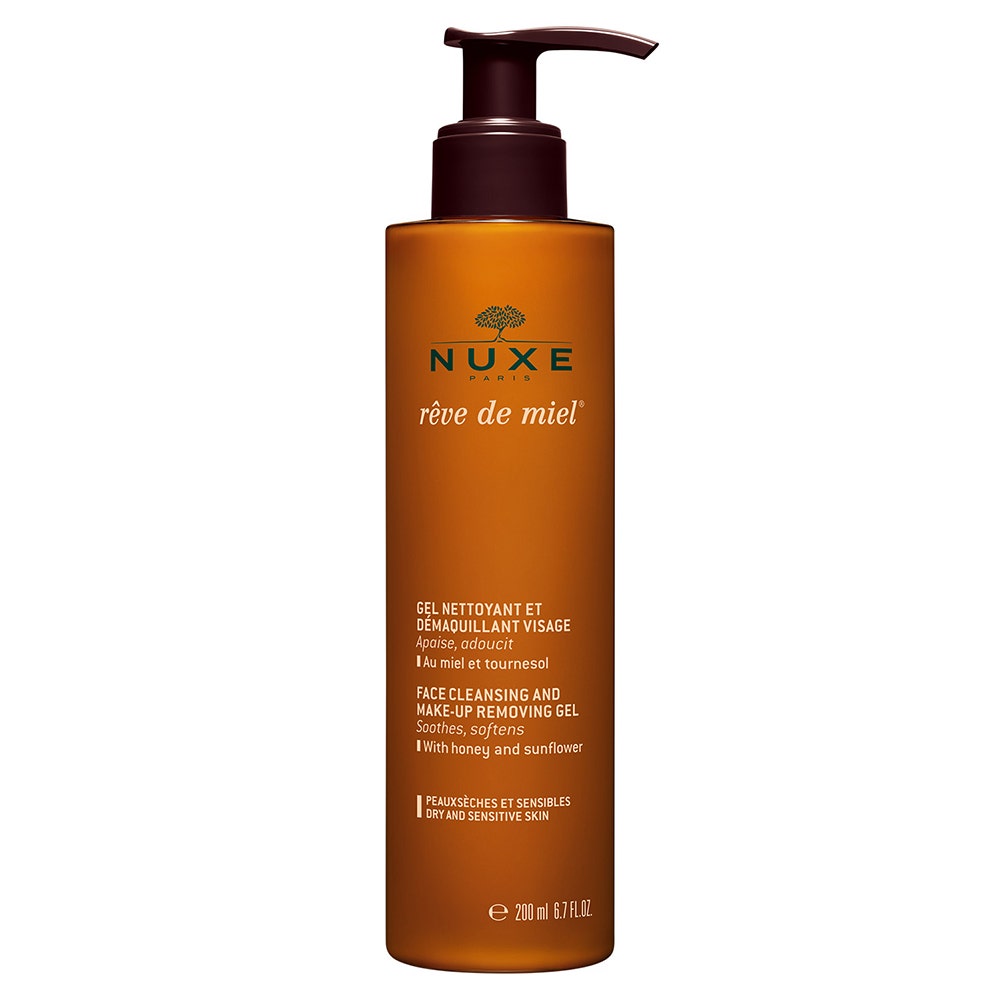 Nuxe Reve De Miel Gel limpiador y desmaquillante para pieles secas y sensibles 200ml