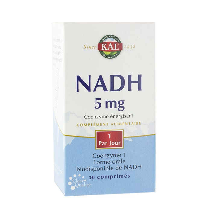 Nadh 30 Comprimidos Coenzima Energizante 5 mg Solaray