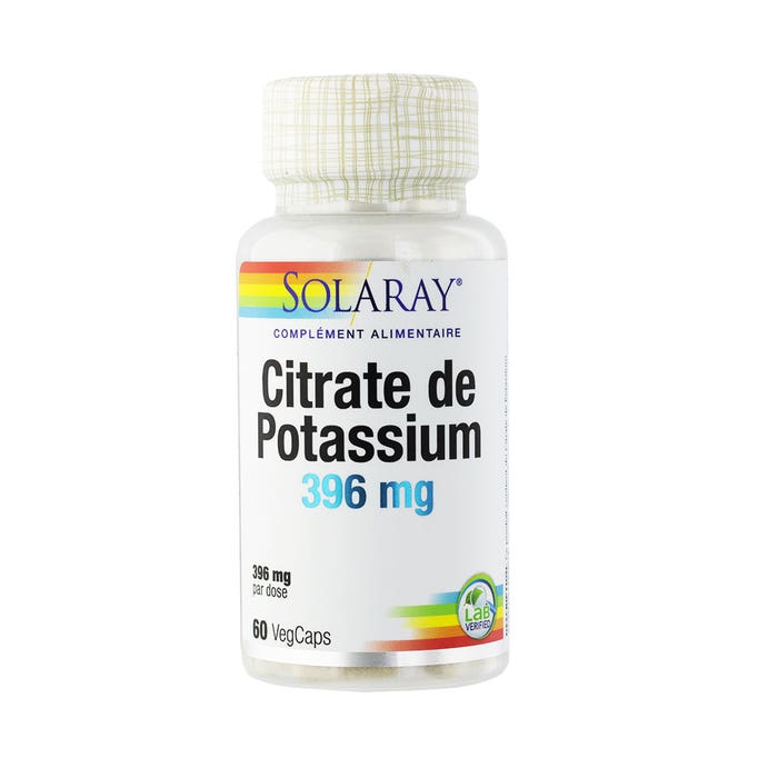 Citrato de potasio 60 cápsulas 396 mg Solaray