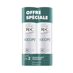 Roc Desodorante Refrescante Sudoración Moderada Keops 2x100ml