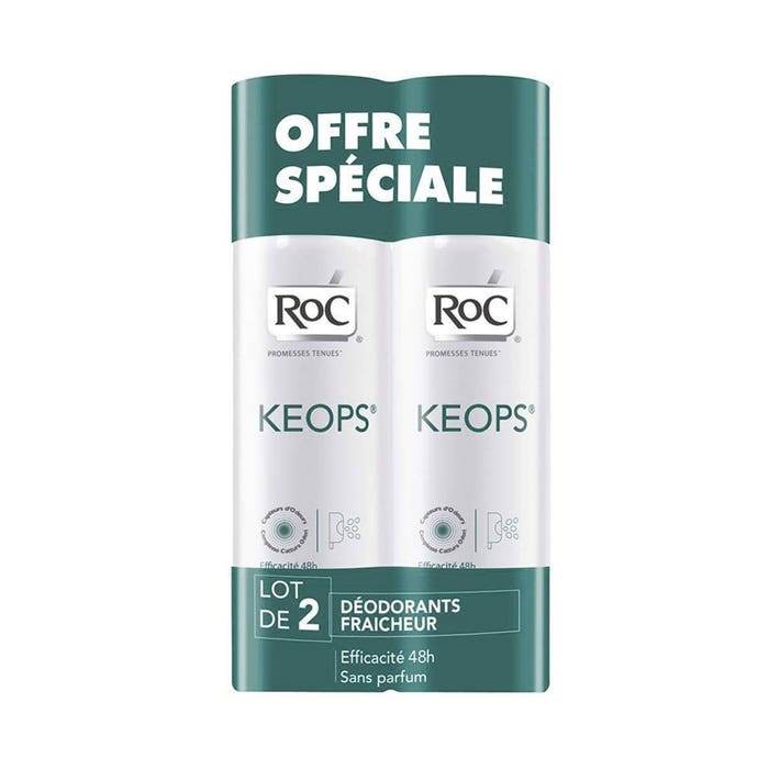 Desodorante Refrescante Sudoración Moderada Keops 2x100ml Roc