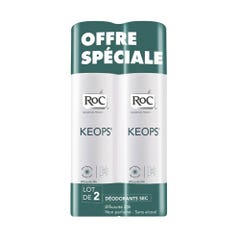 Roc Desodorante spray seco sudorción abundante keops 2x150ml
