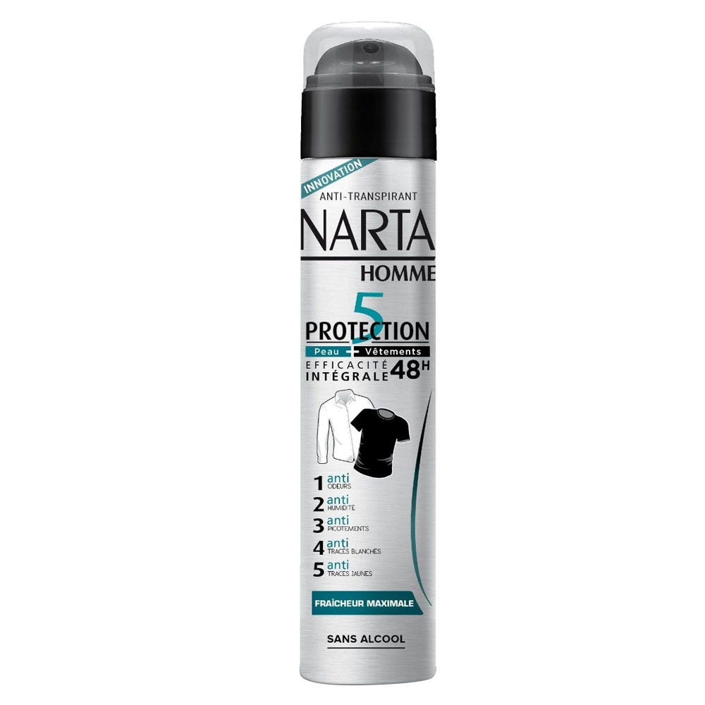 Narta Homme Desodorante Antitranspirante Protection 5 Espray 200ml