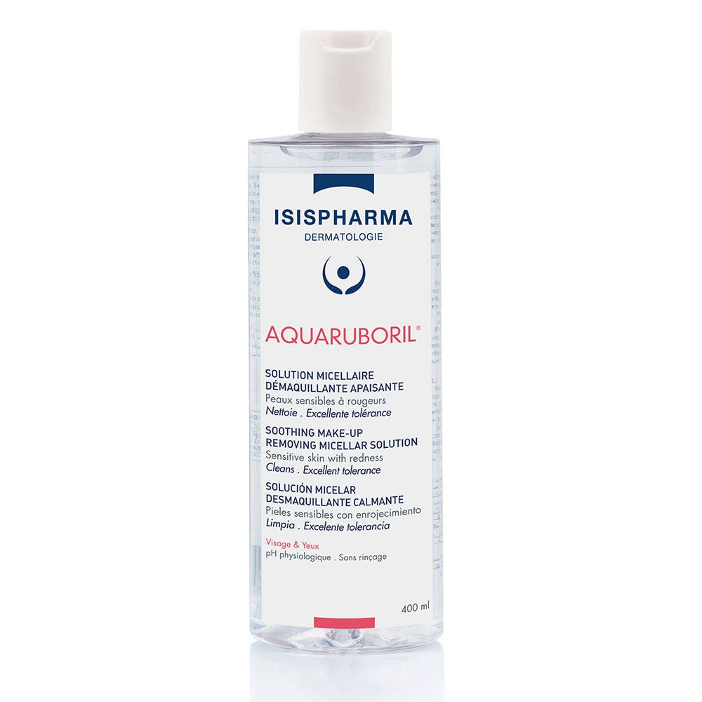 Isispharma Aquaruboril Solución Micelar Limpiadora Para Piel sensible con Rojeces 400 ml