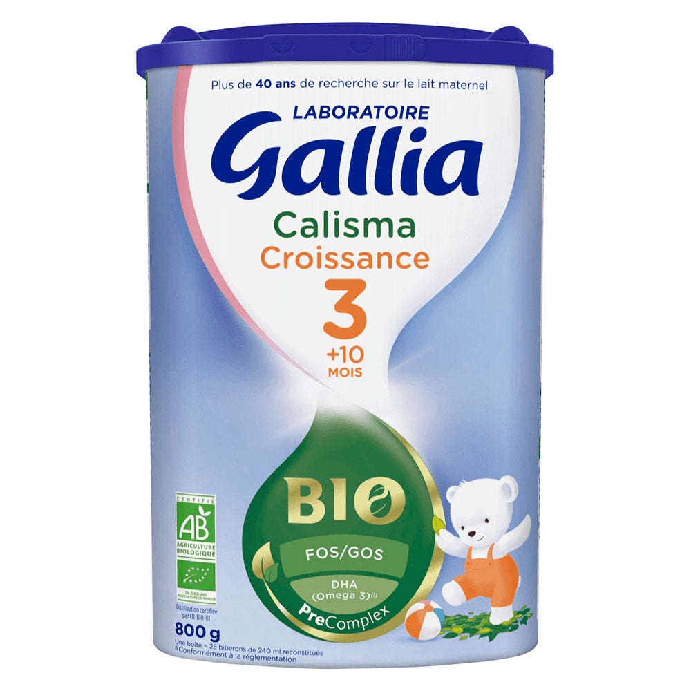 Gallia Calisma Leche en polvo de crecimiento 3 bio de 12 a 36 meses 800 g
