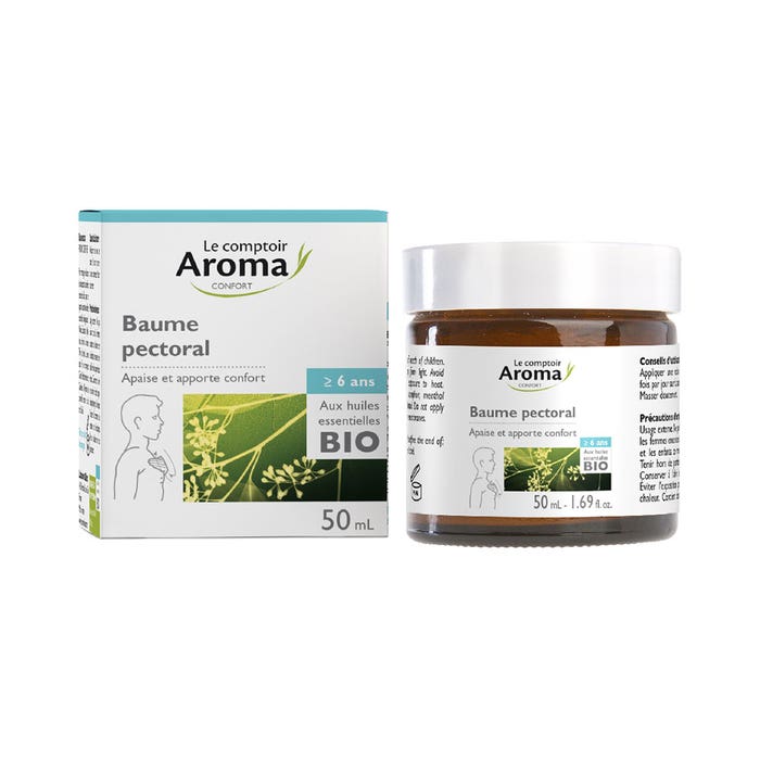 Balsamo Pectoral Con Aceites Esenciales Bio +6 Anos 50ml Le Comptoir Aroma