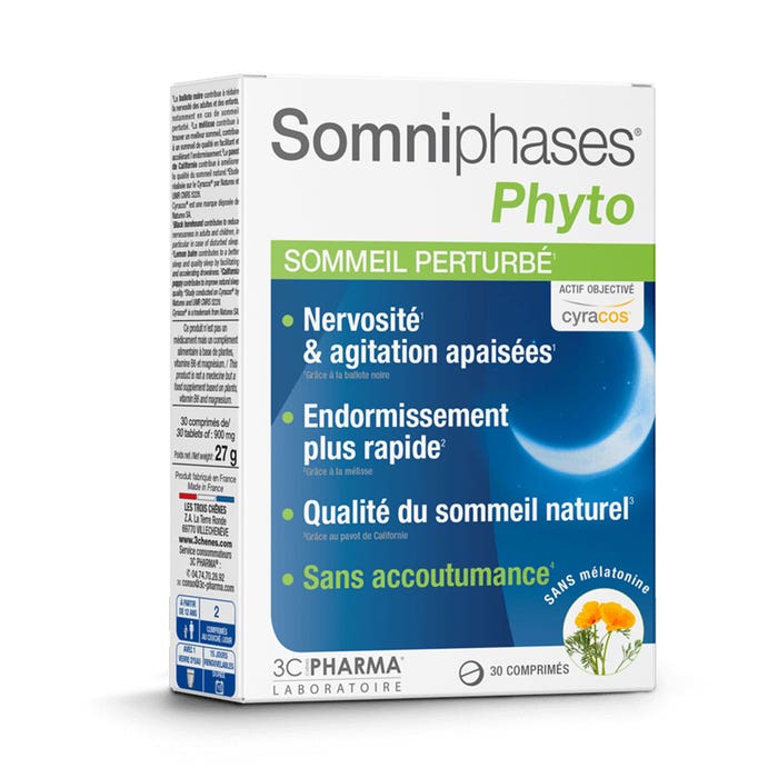 3C Pharma Somnifases Fito sueño alterado 30 comprimidos