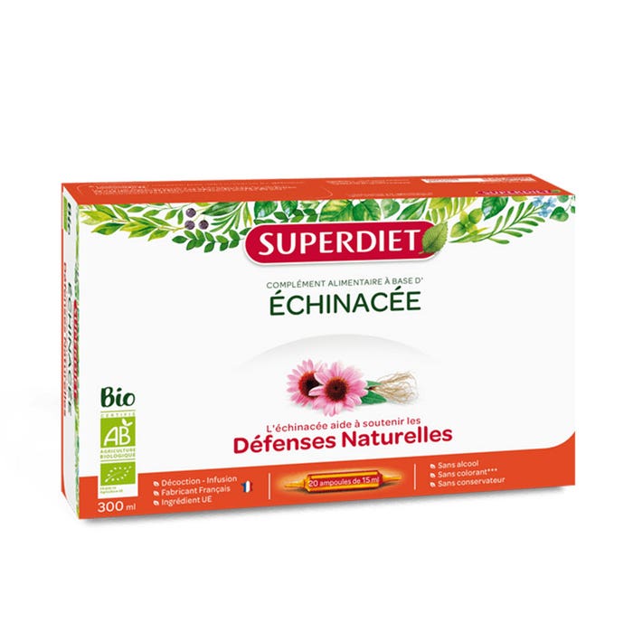 Extracto Fluido Echinacea Bio 20 Ampollas 15 ml Superdiet