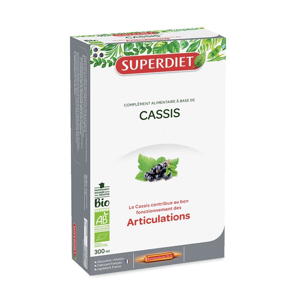Superdiet Grosella negra Joint bio 20 ampollas