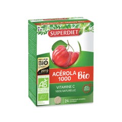 Superdiet Acerola 1000 ecológica 24 comprimidos masticables