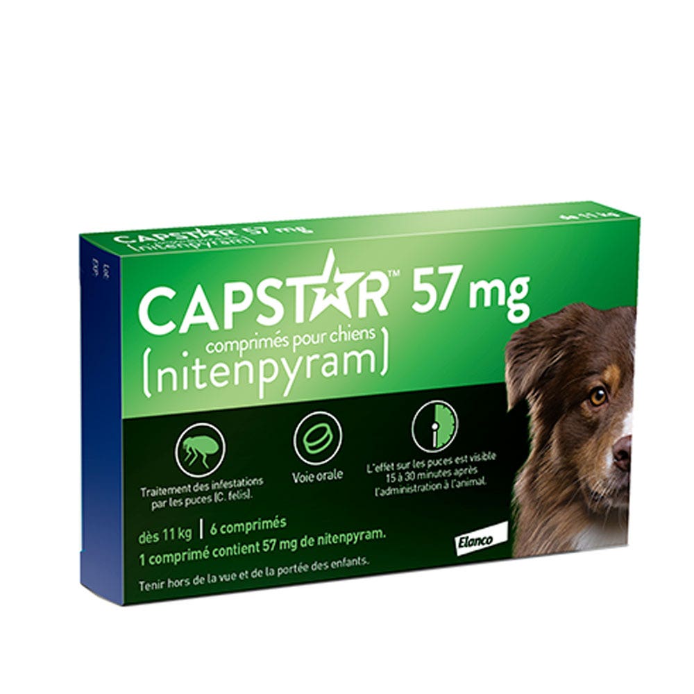 Capstar Antipulgas Chien de plus de 11kg 6 Comprimidos