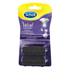 Scholl Velvet Smooth Rodillos de recambio Ultra Exfoliantes en Grano x2