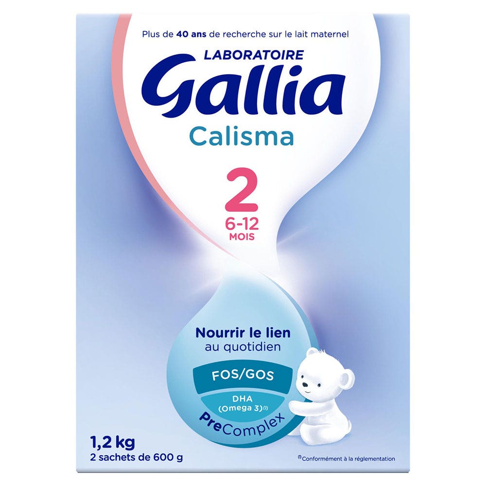 Gallia Calisma Leche en polvo 2 de 6 a 12 meses 2 x 600 g