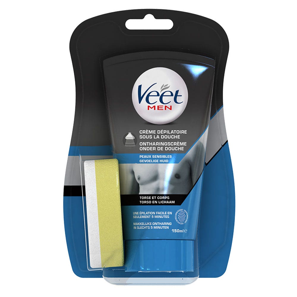Veet Crema Depilatoria Corporal y Torso Men Piel sensible 150 ml