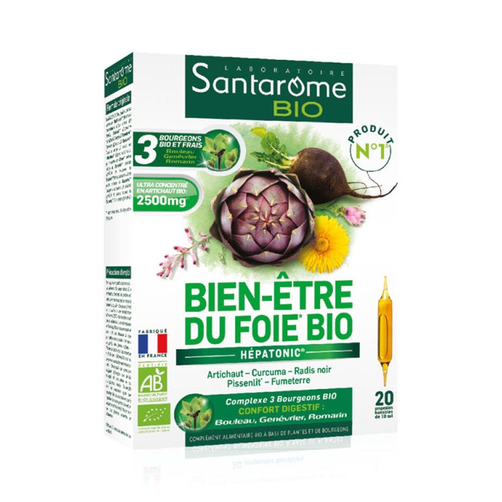 Santarome Bienester Del Hígado Bio 30 Ampollas + 10 De Regalo