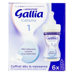 Gallia Mini Biberones Leche Líquida 0 a 6 Meses Calisma 1 6x70ml