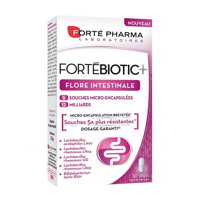 Fortebiotic+ Flora Intestinal 30 Cápsulas Forté Biotic Forté Pharma