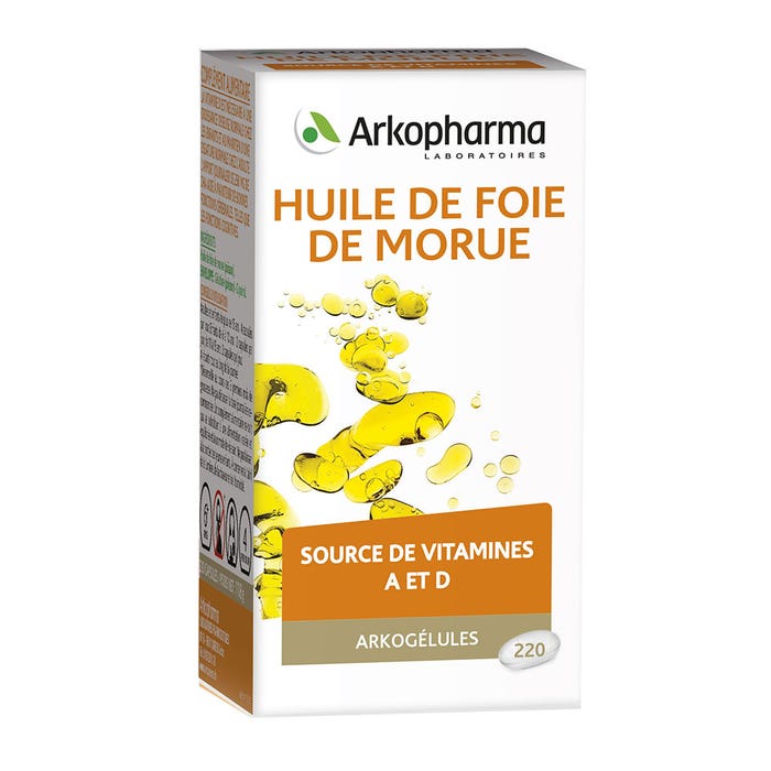 Arkopharma Arkogélules Aceite de hígado de bacalao 220 Cápsulas