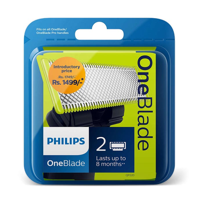 Cuchillas Desechables x2 QP220/50 Oneblade Philips