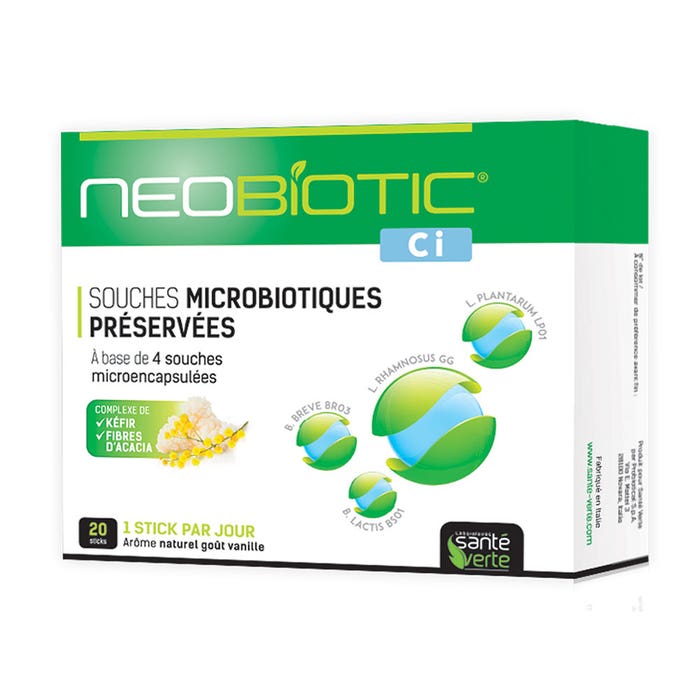 Cepas Microbioticas Preservadas 20 Sticks Ci Neobiotic Sante Verte