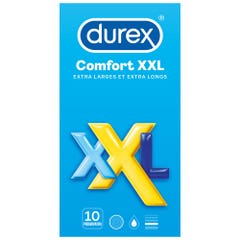 Durex Comfort Preservativos confort XXL extra grandes y largos XXL X10