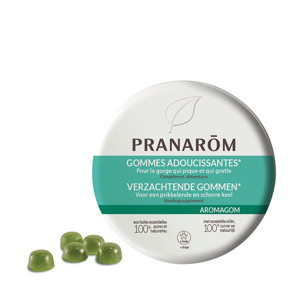 Pranarôm Aromagom Gominolas Suavizantes Para Garganta Con Aceites Esenciales 45 g