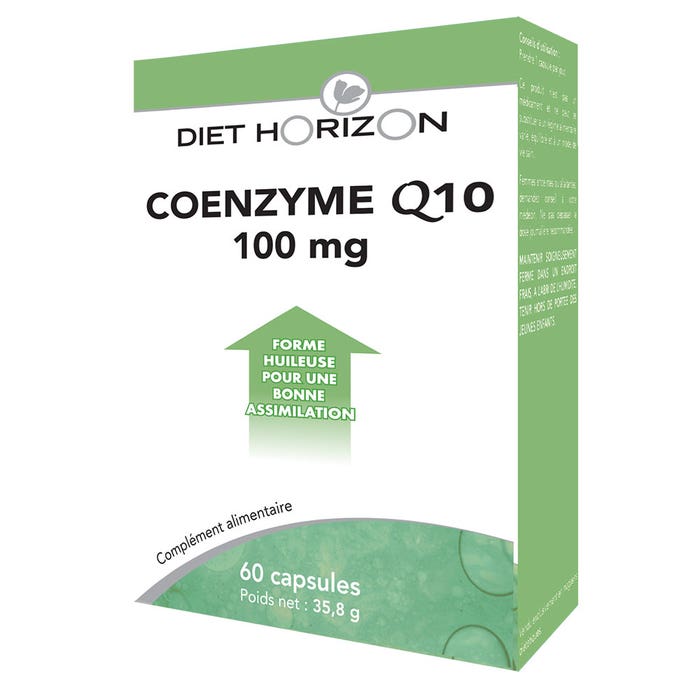 Coenzima Q10 60 Capsulas 100mg Diet Horizon