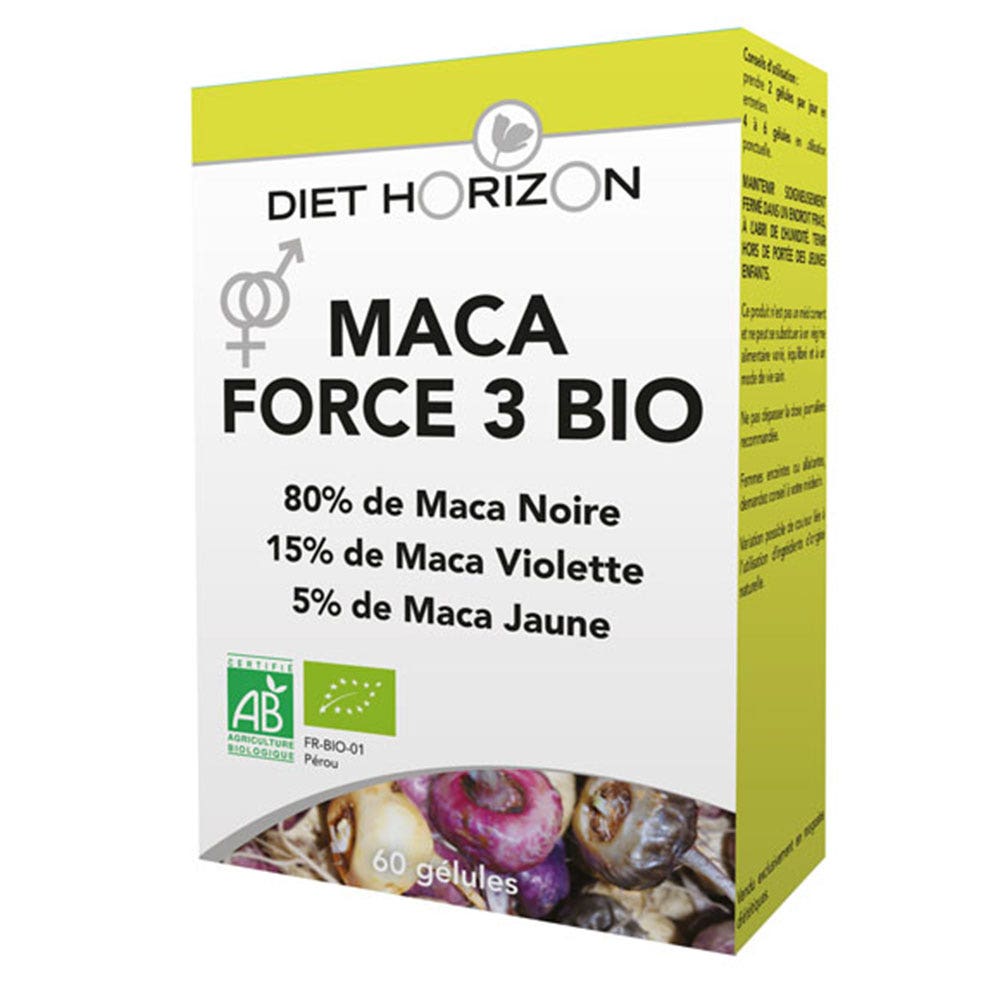 Diet Horizon Maca Force 3 BIO 60 Gelulas