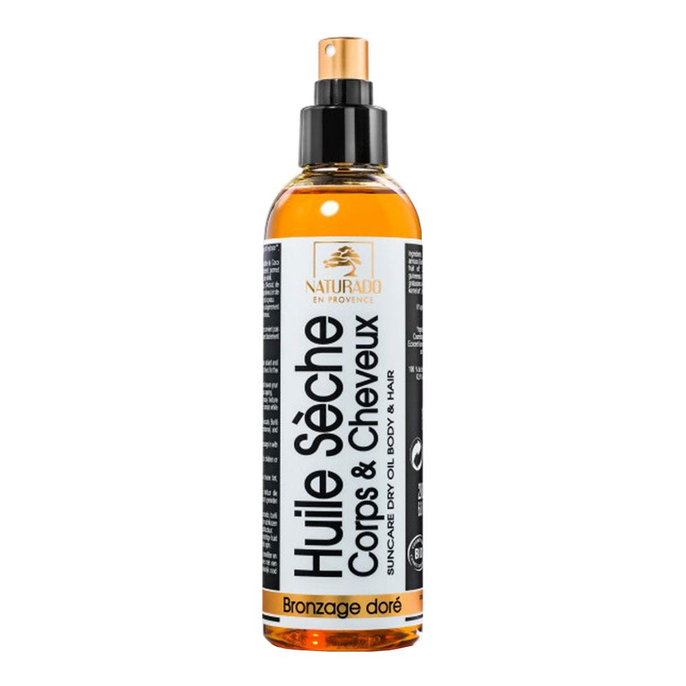 Naturado Aceite Seco Bronceado Dorado Bio Cuerpo Y Cabello Perfume Monoi 200ml