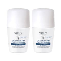 Vichy Déodorant Desodorante Roll-on 24h Tacto Seco Pieles Sensibles Roll-on 2x50ml