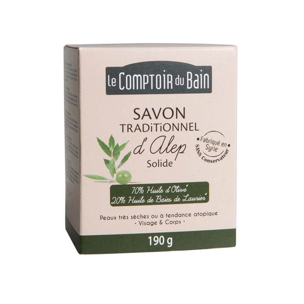 Le Comptoir Du Bain Jabon Solido Tradicional De Alepo Oliva Laurel 190g