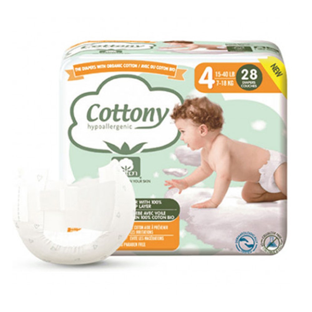 Cottony Pañal Algodon Bio X28 Talla 4 x28