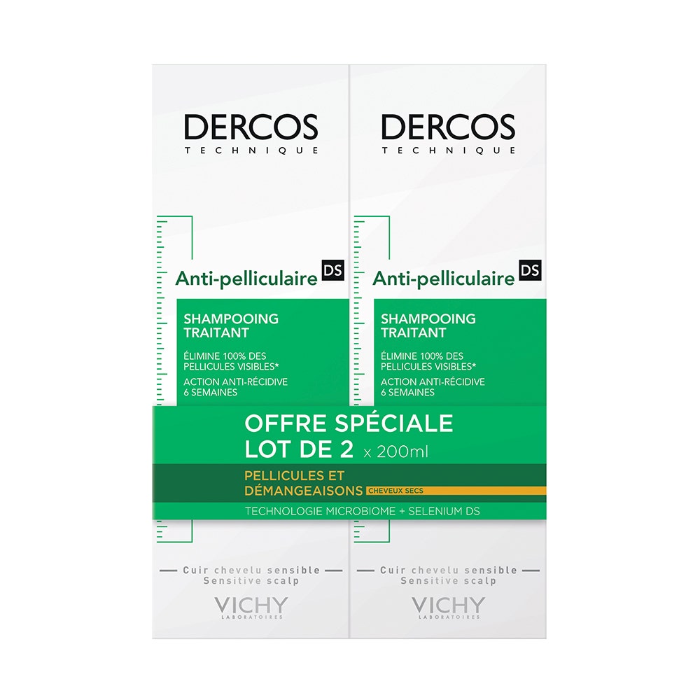 Vichy Dercos Champu Anticaspa Cabello Seco Cheveux Secs 2x200ml