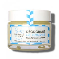Clemence&Vivien Desodorante Natural Crema Le Poudré Aceites Esenciales Lavanda Y Flor De Naranjo 50g