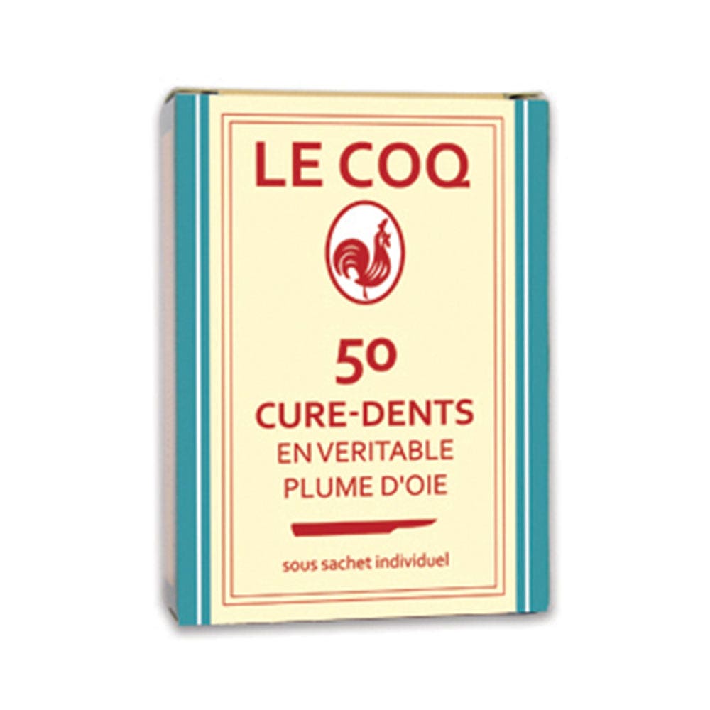 Le Coq Palillo de dientes de auténtica pluma de ganso X50