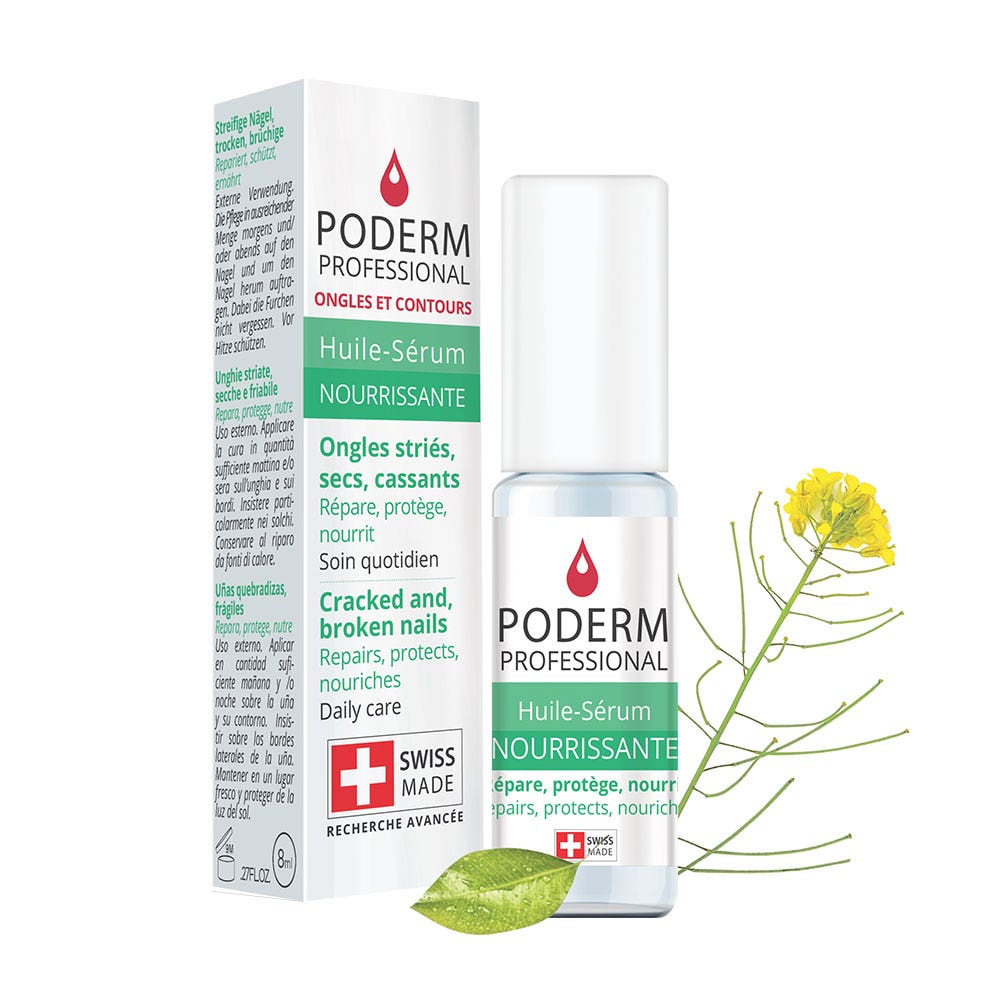 Poderm Aceite-serum Nutritivo uñas Secas Quebradizas Con Estrias Professional 8ml