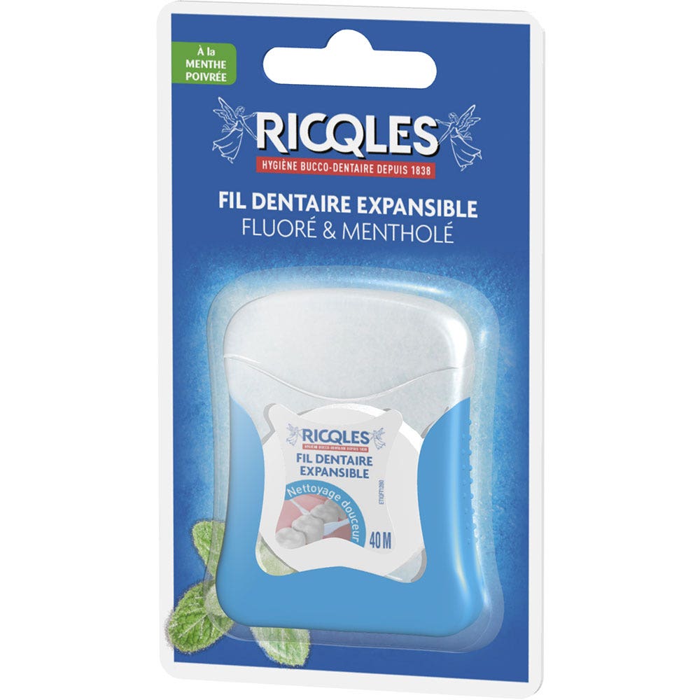 Ricqles Alambre dental extensible 40m Sabor a menta