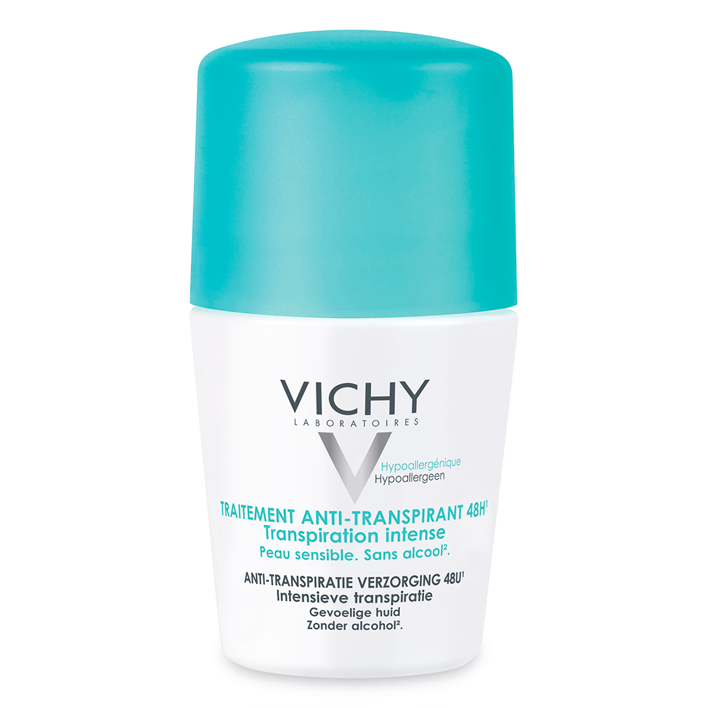 Vichy Desodorante Antitranspirante eficaz 48h sudoración intensa piel sensible 50 ml