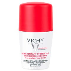 Vichy Desodorante Desodorante detranspirante intensivo eficaz 72h Roll On pieles sensibles 50ml