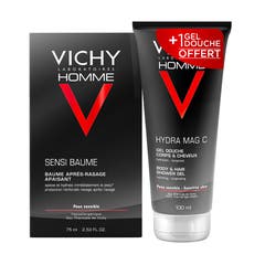 Vichy Hombre Baume Apres-rasage Apaisant Sensibaume + Gel Douche Offert 75ml