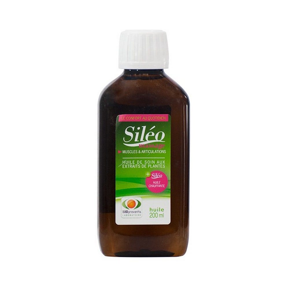 Sileo Aceite de masaje caliente Biopreventis 200 ml