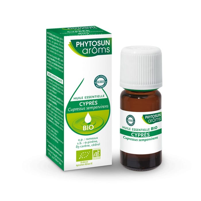 Aceite esencial de ciprés Bio Aroma 10 ml Phytosun Aroms