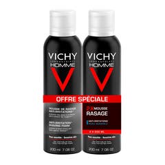 Vichy Homme Espuma De Afeitar Antiirritaciones Vitamina C Pieles Sensibles Hombre 2x200ml
